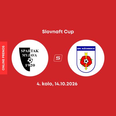 Slovnaft Cup: Ružomberok zvíťazil na pôde Spartaka Myjava a postúpil ďalej
