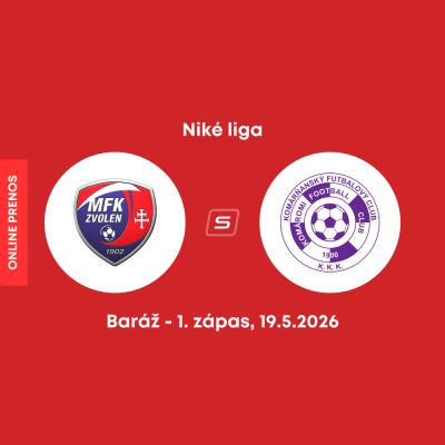 Niké liga: Futbalisti Zvolen zvíťazili v prvom dueli baráže o postup nad Komárnom