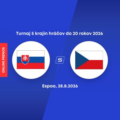 Turnaj piatich krajín hráčov do 20 rokov 2026: Slováci vysoko podľahli Česku