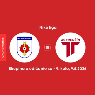 ONLINE: MFK Ružomberok - AS Trenčín dnes, Niké liga LIVE (skupina o udržanie sa - 9. kolo)