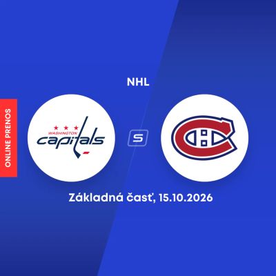 ONLINE: Washington Capitals - Montreal Canadiens dnes, NHL LIVE (Fehérváry, Slafkovský)