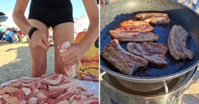 Bulharskí dovolenkári pobúrili ľudí. Na pláži si rozložili panvicu a grilovali mäso