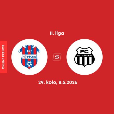 ONLINE: FC ViOn Zlaté Moravce-Vráble - FC Petržalka dnes, MONACObet liga LIVE (II. liga, 29. kolo)