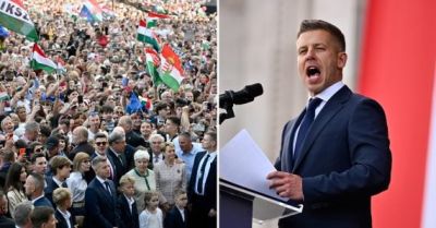 Pred maďarským parlamentom oslavovali „zmenu režimu“: Na každom kontinente so závisťou sledujú zázrak, tvrdí Magyar
