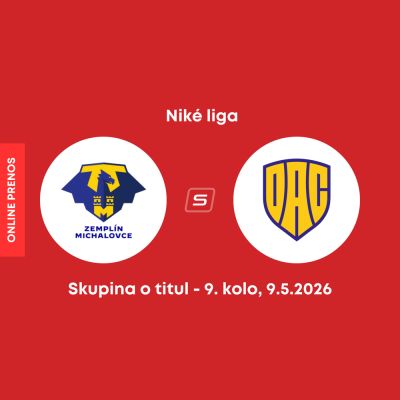 ONLINE: MFK Zemplín Michalovce - FC DAC Dunajská Streda dnes, Niké liga LIVE (skupina o titul - 9. kolo)