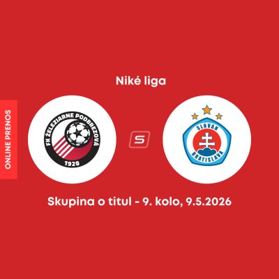 ONLINE: FK Železiarne Podbrezová - ŠK Slovan Bratislava dnes, Niké liga LIVE (skupina o titul - 9. kolo)